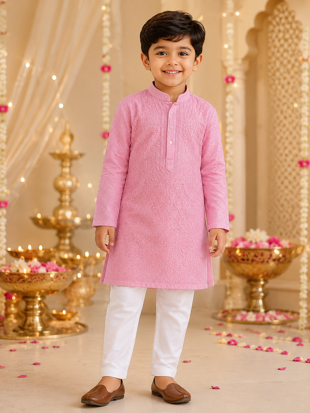 Gulnaar Lucknawi Kurta Pajama Set for Boys