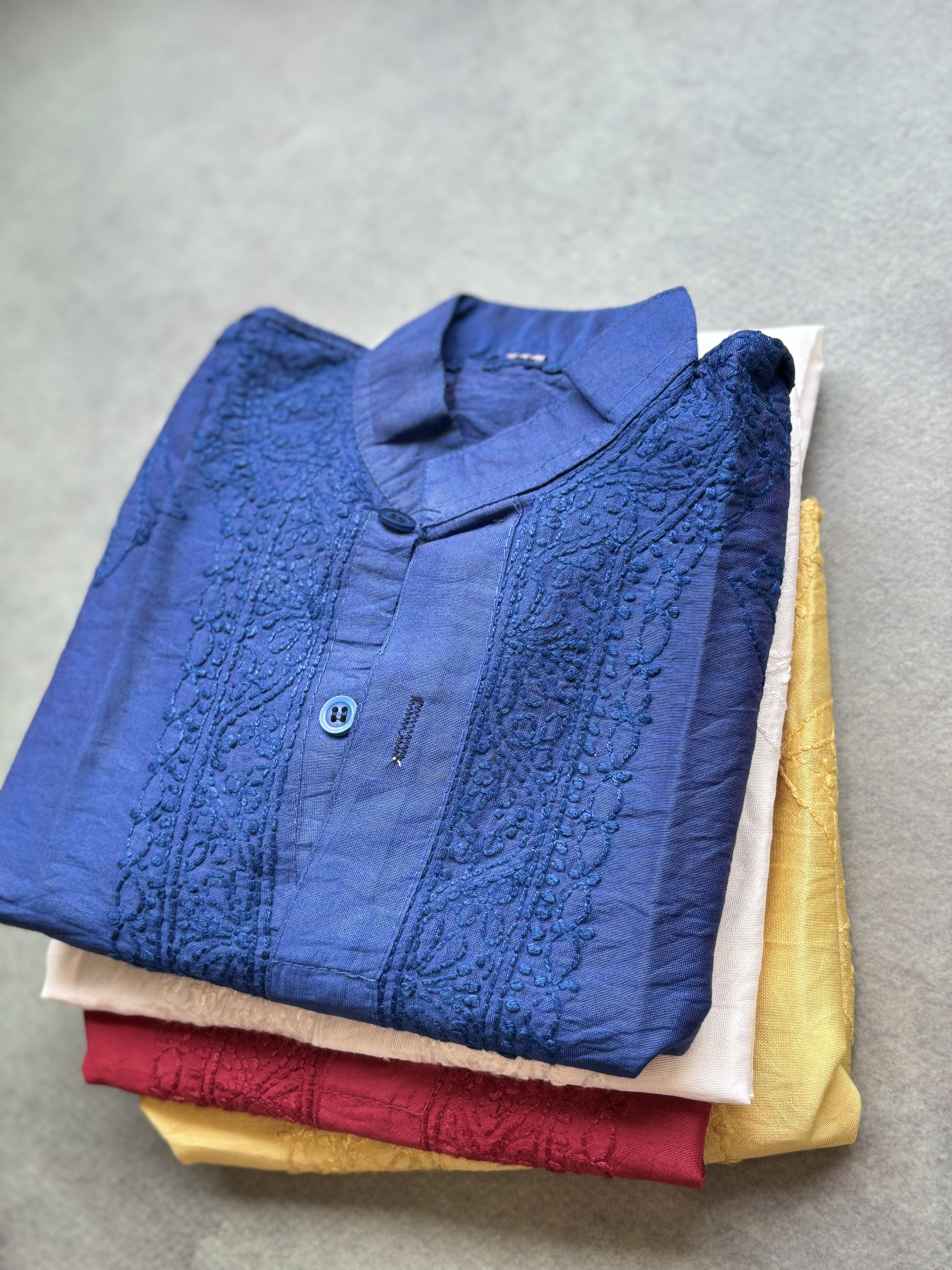 Ayaan Hand embroidered chikankari kurta Boys